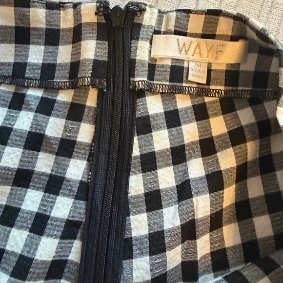 WAYF Gingham Crop Flare Pants Womens Medium Mid Rise Stretch - Picture 11 of 11